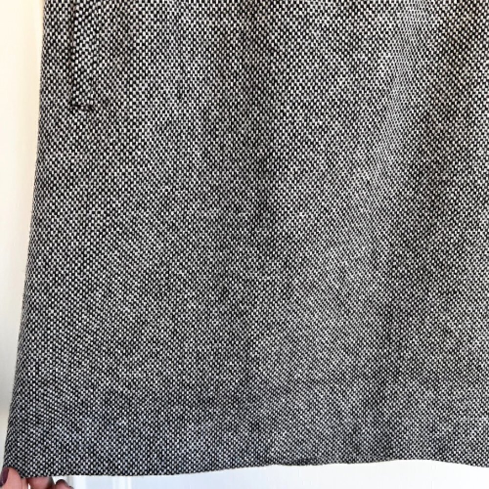 BANANA REPUBLIC Tweed Wool Blend Blackish Brown & White Pencil Skirt Size 4 - Picture 11 of 11